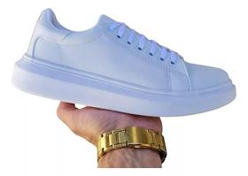 Tênis Casual Urbano Sapatênis Plataforma Relax Premium Confort Sola Alta Sneaker Oversized Couro Eco
