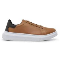 Tênis Casual Urbano Sapatênis Plataforma Relax Premium Confort Sola Alta Sneaker Oversized Couro Eco - WILFLEX Calçados