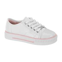 Tenis Casual Verniz Salto Baixo Napa Menina Molekinha 2565.100
