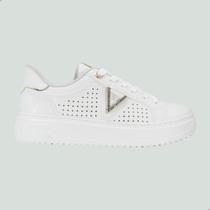 Tênis Casual Via Marte Napa Branco/Ouro 055-037-01 Tênis Casual Via Marte Napa Branco/Ouro 055-037-01