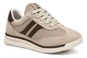 Tênis Casual Via Marte Tecido 226-011-15 Bege Marrom Bege Liso 38 Br