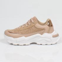 Tênis Chunky Feminino Week Shoes Fashion Nude Cobre