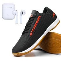 Tênis Chuteira Futsal Strava Masculino Com Fone de Ouvido Bluetooth Celular