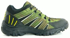 Tenis Ciclista Masculino Verde Camuflado Militar Trekking