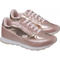 Tênis Classic Infantil Feminino Cobre Fecho Zíper Leve Conforto