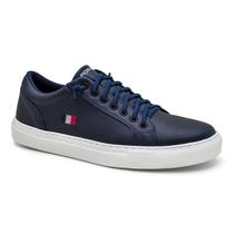 Tenis Classico Sapatenis Masculino Londres Legitimo Confortavel 37 a 44 Azul Marinho