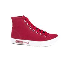 Tênis Coca Cola Blend Basic Hi Feminino Casual Vermelho