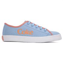 Tênis Coca Cola Newpoart Canvas Powder Azul e Pessego - Feminino