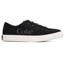 Tênis Coca Cola Newpoart Canvas Preto Off White - Feminino