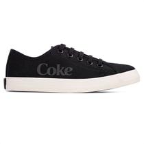 Tênis Coca Cola Newpoart Canvas Preto Off White - Feminino Tênis Coca Cola Newpoart Canvas Preto Off White - Feminino