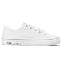 Tênis Coca Cola Plaza Canvas Unissex Branco Cor:BrancoTamanho:35