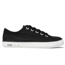 Tênis Coca Cola Plaza Canvas Unissex Preto Branco Cor:PretoTamanho:35