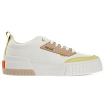 Tênis Coca Cola Rio Coast Branco Marrom e Amarelo - Feminino Tênis Coca Cola Rio Coast Branco Marrom e Amarelo - Feminino