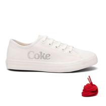 Tênis Coca Cola Stream Glow Branco Feminino Tênis Coca Cola Stream Glow Branco Feminino