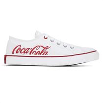 Tênis Coca Cola Wooster Canvas Branco e Vermelho - Feminino