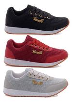 Tênis Colegial Preto Bege Casual Dia A Dia - Kit 3 Pares Tênis Colegial Preto Bege Casual Dia A Dia - Kit 3 Pares