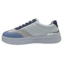 Tênis Comfortflex Couro Legítimo Recortes e Zíper Tênis Comfortflex Couro Legítimo Recortes e Zíper