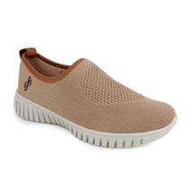 Tênis Conforto Caramelo Slip On Tricot Usaflex Ae2208