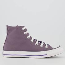 Tênis Converse All Star Chuck Taylor Cano Médio Feminino Cinza e Roxo