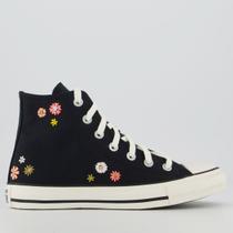 Tênis Converse All Star CK Flores Cano Alto Feminino Preto Tênis Converse All Star CK Flores Cano Alto Feminino Preto