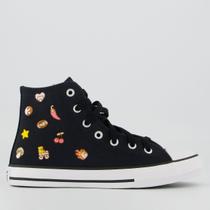 Tênis Converse All Star CK Stikers Juvenil Cano Alto Preto Tênis Converse All Star CK Stikers Juvenil Cano Alto Preto