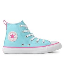 Tênis Converse Chuck Taylor All Star - Cano Alto - Infantil - Azul/Rosa Tênis Converse Chuck Taylor All Star - Cano Alto - Infantil - Azul/Rosa