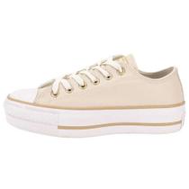 Tênis Converse Chuck Taylor All Star Sintético Plataforma Lift - Bege Claro