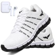 Tênis Corrida Masculino Academia Caminhada Esporte + Fone Ouvido Tênis Corrida Masculino Academia Caminhada Esporte + Fone Ouvido