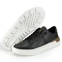 Tênis Couro Kildare Mick Masculino - Preto e Branco