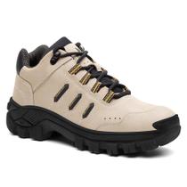 Tenis Couro Legitimo Off White Malibu Masculino Confortavel Adventure Trilha Com C.a