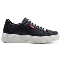 Tênis Couro Masculino Comfort Preto