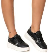 Tenis Creper Feminino Casual Preto Estilo Shoes