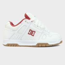 Tênis DC Shoes Stag WT26 Masculino White/Brick Red/Gum Tênis DC Shoes Stag WT26 Masculino White/Brick Red/Gum