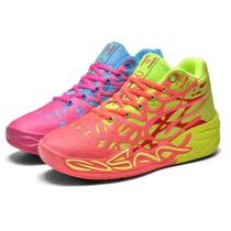 Tênis de basquete CTKVBmeoi Y2K Flame Design azul+verde