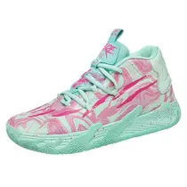 Tênis de basquete didopery masculinos com cadarço, cano alto, ciano, tamanho 11