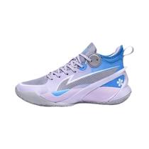 Tênis De Basquete Masculino Em Microfibra Respirável Com Solado De Borracha Antiderrapante, Lace-Up,