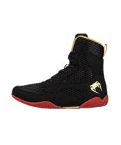 Tênis de Boxe Venum Contender Preto Dourado Vermelho Cano Alto Tênis de Boxe Venum Contender Preto Dourado Vermelho Cano Alto