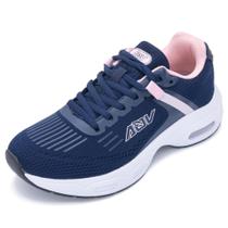 Tênis de caminhada femininos AOV Arch Support, tênis ortopédicos para fascite plantar, tênis de corrida atléticos, rosa, azul, rosa, tamanho 8,5