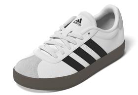 Tênis de camurça infantil adidas VL Court 3.0 branco/preto 6 EUA Tênis de camurça infantil adidas VL Court 3.0 branco/preto 6 EUA