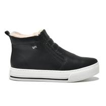 Tênis De Cano Forrado Com Pelos Feminino Via Marte 23-4709-02 Tênis De Cano Forrado Com Pelos Feminino Via Marte 23-4709-02