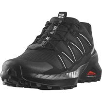 Tênis de corrida de trilha Salomon Speedcross Peak masculinos pretos 8M Tênis de corrida de trilha Salomon Speedcross Peak masculinos pretos 8M
