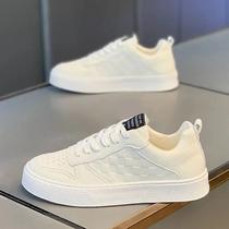 Tênis De Corrida Esportivo De Sola Grossa Branca Respirável Masculino Verão Na Moda Versátil Casual