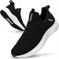 Tênis de Corrida Feethit Slip On - Preto e Branco - Tamanho 8