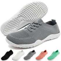 Tênis de corrida femininos RJYWGS Slip On Barefoot cinza claro 8.5
