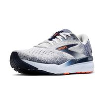 Tênis de Corrida Masculino Brooks Ghost 16 Branco Peacoat 8.5 Tênis de Corrida Masculino Brooks Ghost 16 Branco Peacoat 8.5