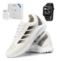 Tenis De Corrida Masculino Macio Ortopédico Kit Fone Relógio Tenis De Corrida Masculino Macio Ortopédico Kit Fone Relógio