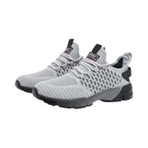 Tênis De Corrida Masculino Respirável Com Design De Grade Exclusivo, Confortável Para Esportes De