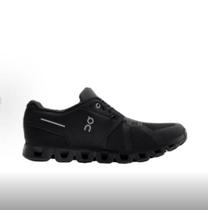 Tênis de corrida ON Cloud5 de cano baixo para homens em preto - US 10