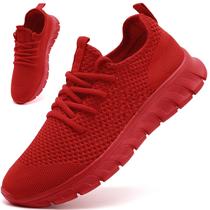 Tênis de corrida QIJGS, tênis de ginástica femininos, vermelho, tamanho 6,5