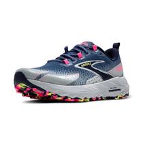 Tênis de Corrida Trail Feminino Brooks Cascadia 18, Azul e Rosa